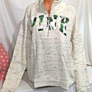 Victoria's Secret Pink Zip Palm Sweatshirt
